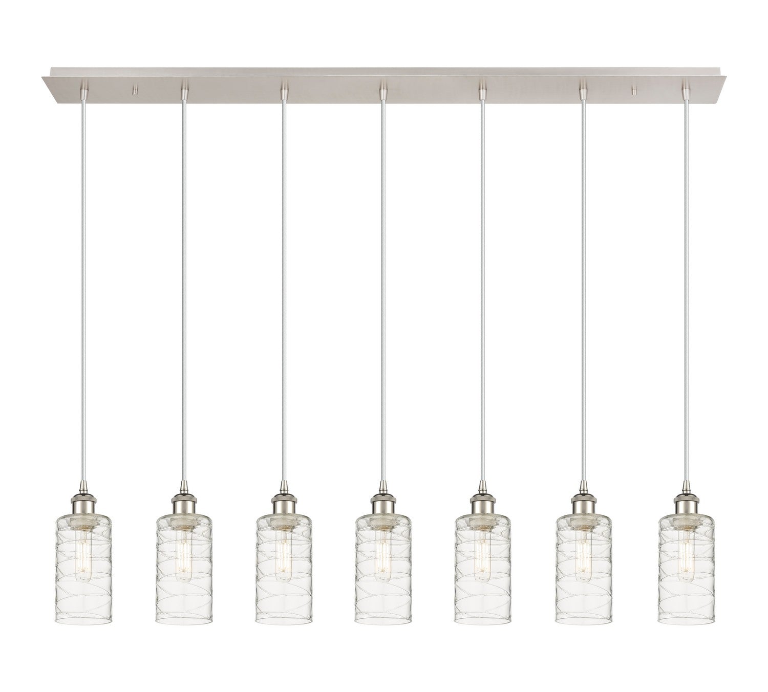 Innovations - 127B-7P-PN-G434-7DE - Seven Light Linear Pendant - Downtown Urban - Polished Nickel