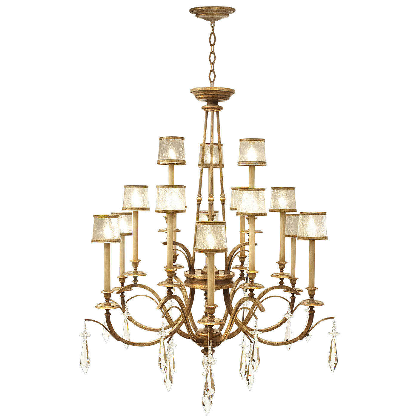 Fine Art Handcrafted Lighting - 567740ST - 15 Light Chandelier - Monte Carlo - Gold
