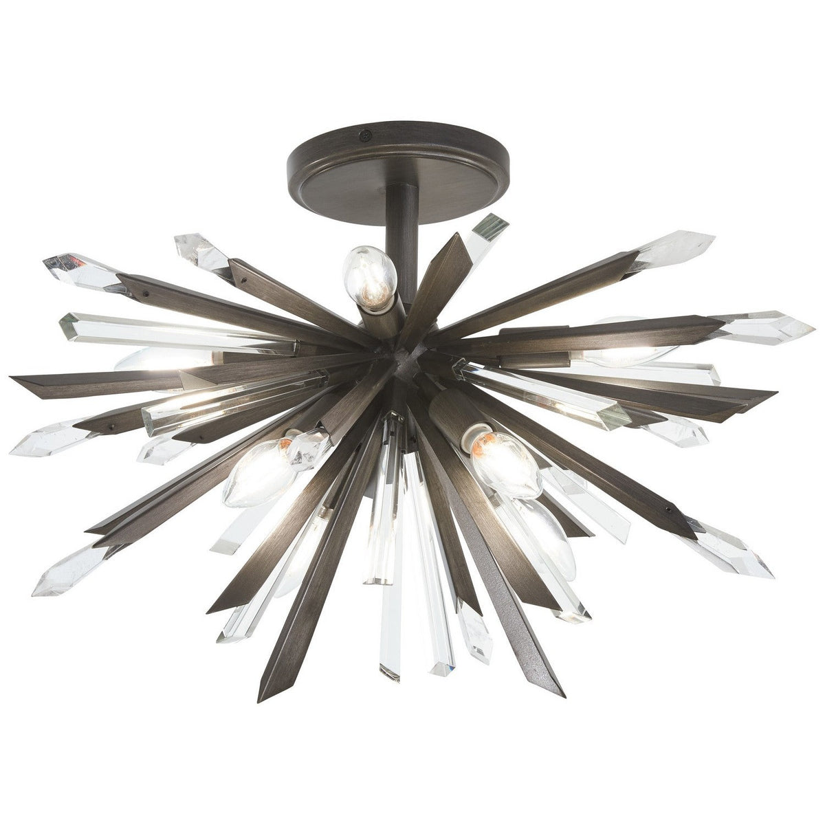 Metropolitan - N1946-766 - Eight Light Semi-Flush Mount - Elsa - Midnight Graphite