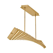 Fredrick Ramond - FR42456LCB - LED Linear Chandelier - Stitch - Lacquered Brass