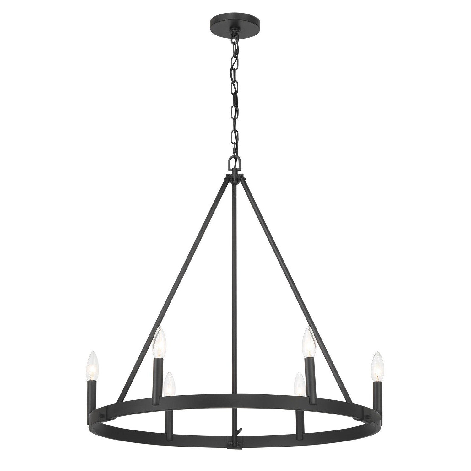 Minka-Lavery - 1715-66A - Six Light Chandelier - Dutton - Coal