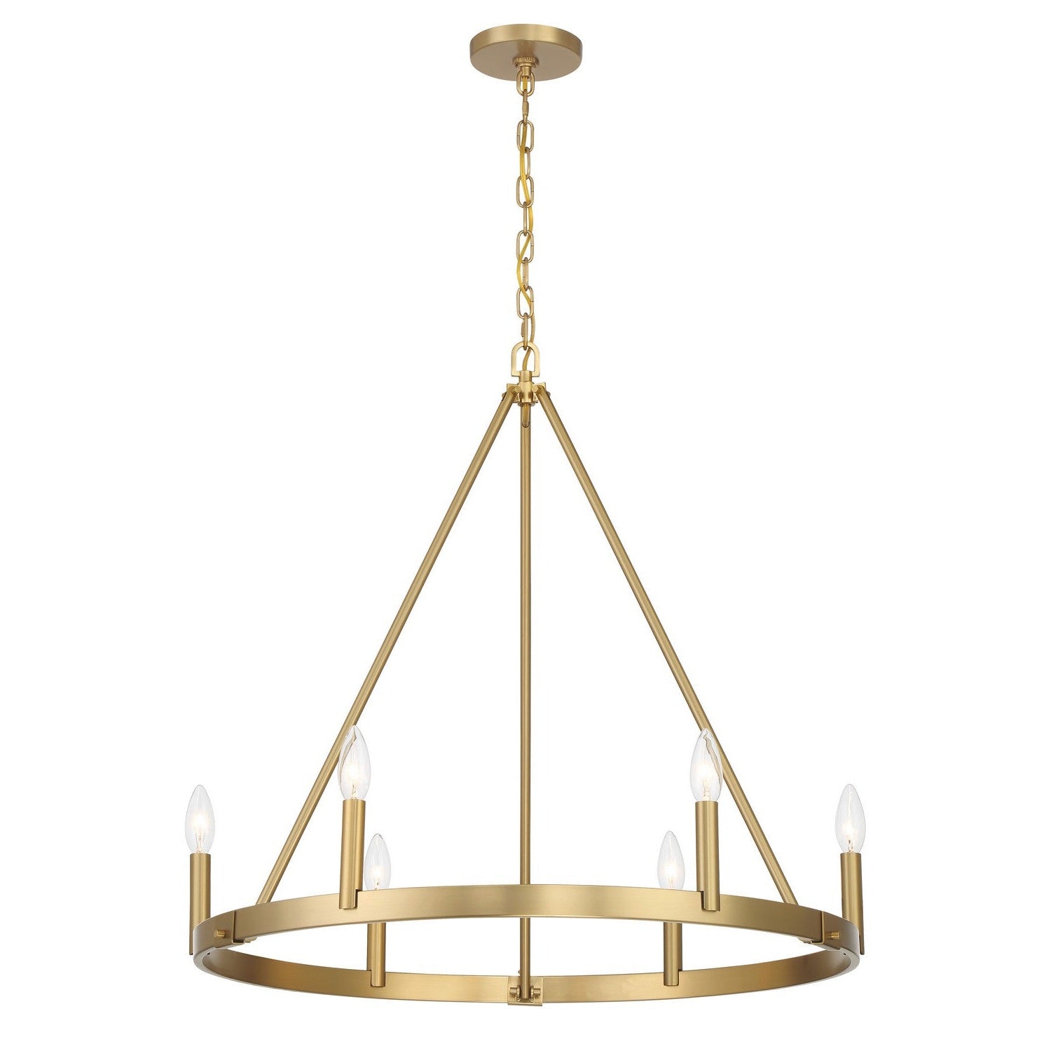 Minka-Lavery - 1715-894 - Six Light Chandelier - Dutton - Signature Brass