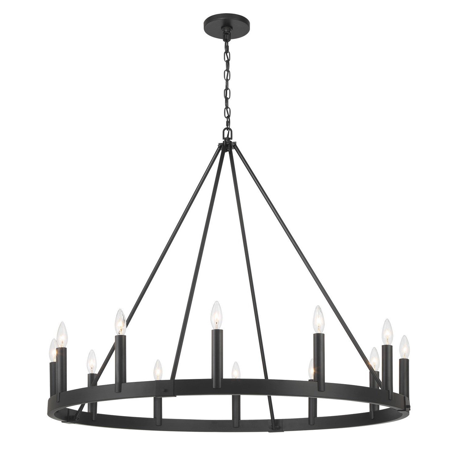 Minka-Lavery - 1716-66A - 12 Light Chandelier - Dutton - Coal
