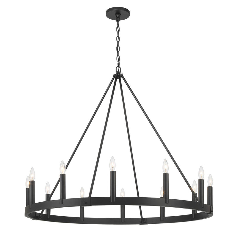 Minka-Lavery - 1716-66A - 12 Light Chandelier - Dutton - Coal