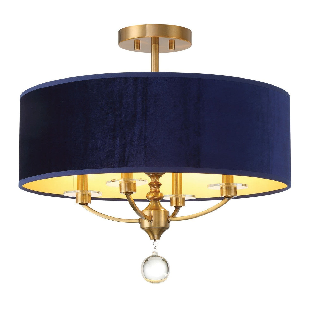 Minka-Lavery - 3484-923 - Four Light Semi Flush Mount - Van Noord - Oxidized Aged Brass