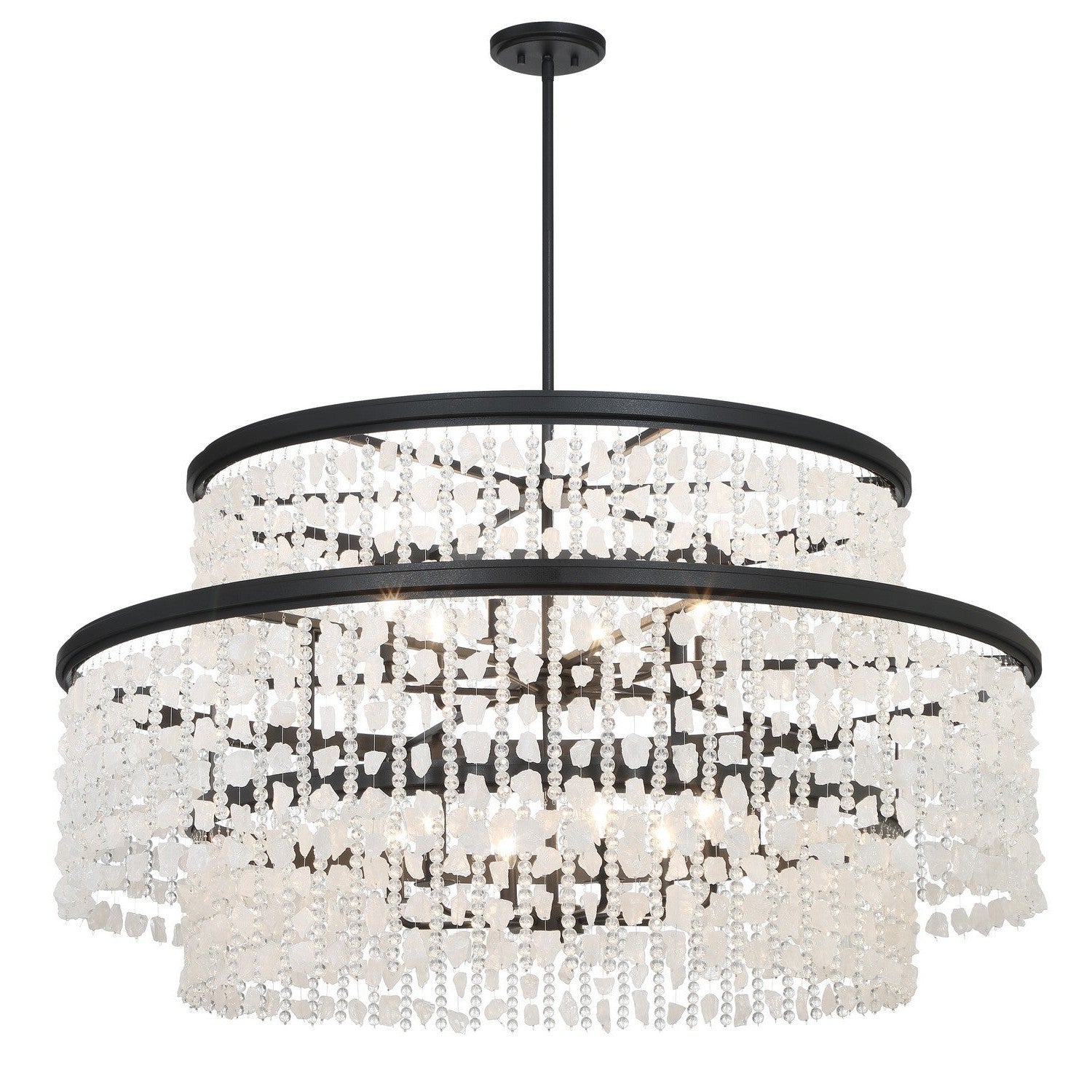 Minka-Lavery - 6708-66 - 12 Light Chandelier - Shimmering Elegance - Sand Coal