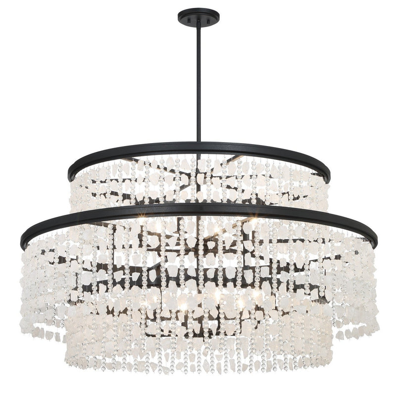 Minka-Lavery - 6708-66 - 12 Light Chandelier - Shimmering Elegance - Sand Coal