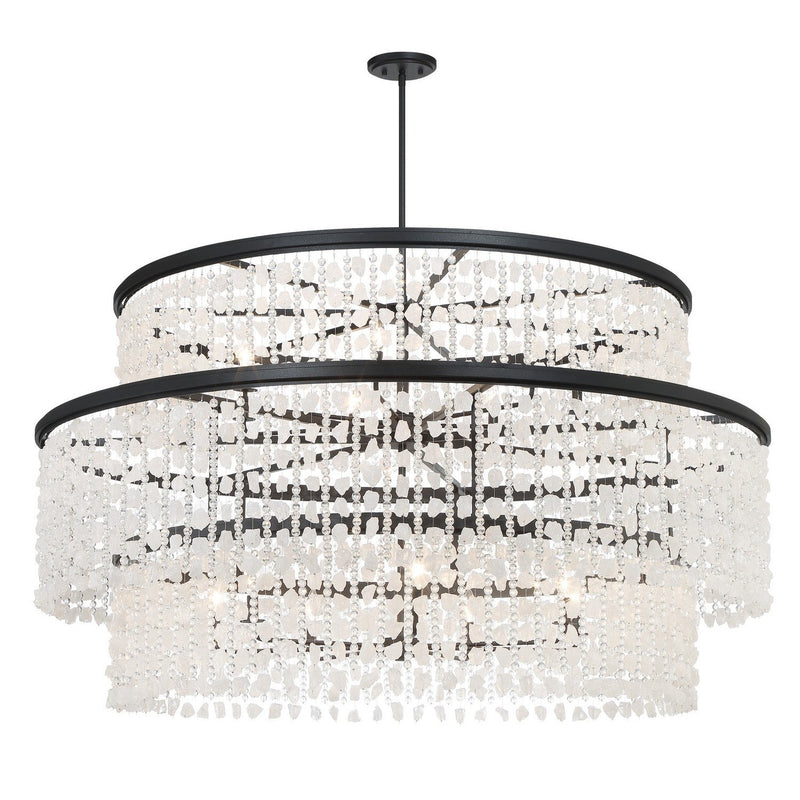 Minka-Lavery - 6709-66 - 14 Light Chandelier - Shimmering Elegance - Sand Coal