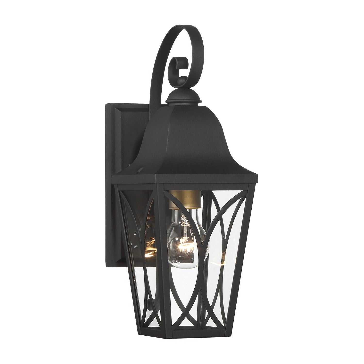 Minka-Lavery - 73351-757 - One Light Outdoor Wall Mount - Cardigan - Sand Coal Black & Olden Brass