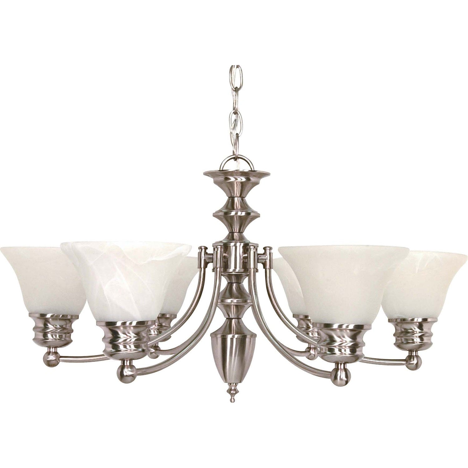 Nuvo Lighting - 60-356 - Six Light Chandelier - Empire - Brushed Nickel