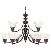 Nuvo Lighting - 60-362 - Nine Light Chandelier - Empire - Old Bronze