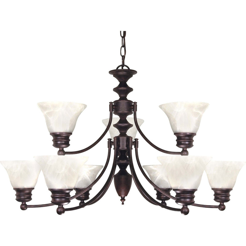 Nuvo Lighting - 60-362 - Nine Light Chandelier - Empire - Old Bronze