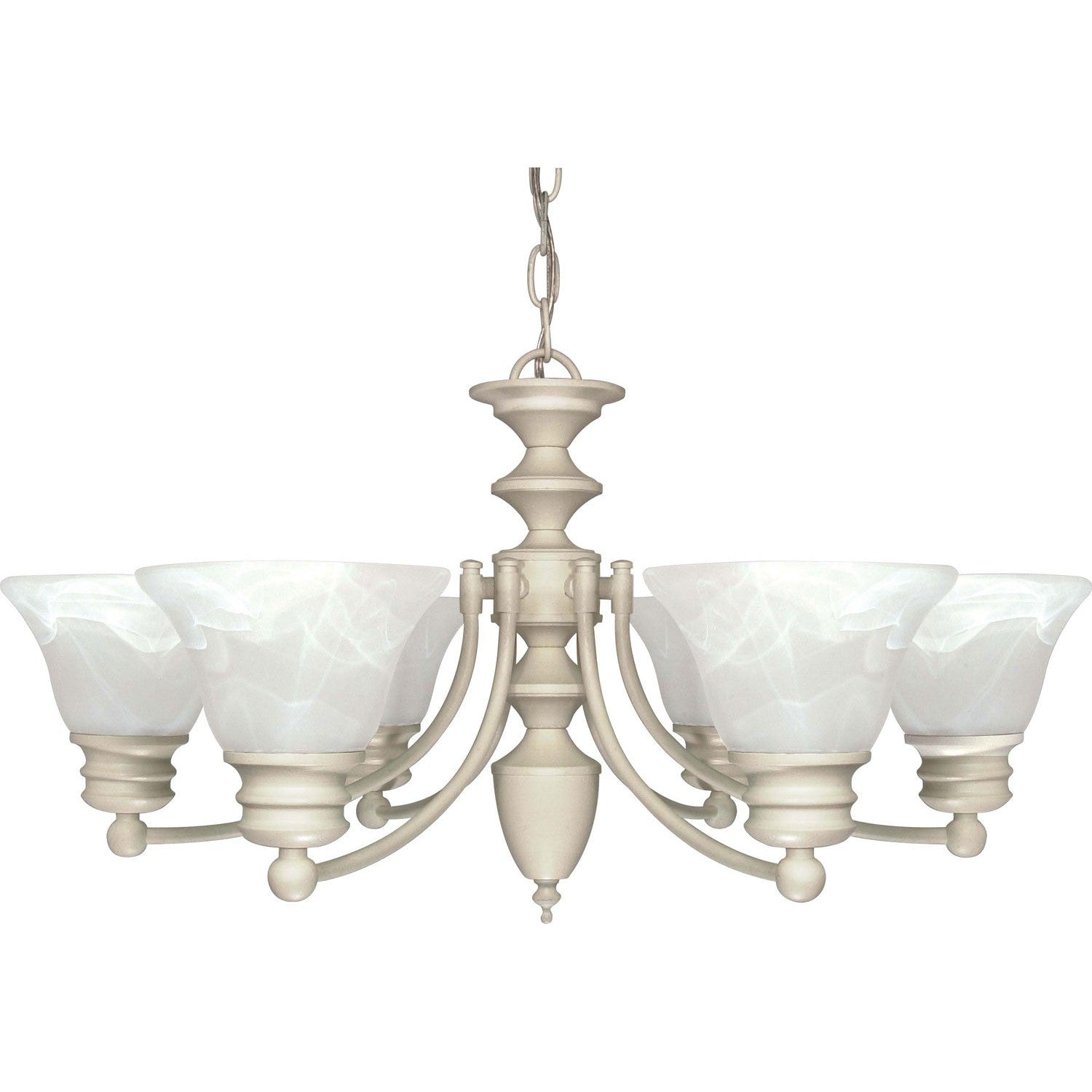 Nuvo Lighting - 60-359 - Six Light Chandelier - Empire - Textured White