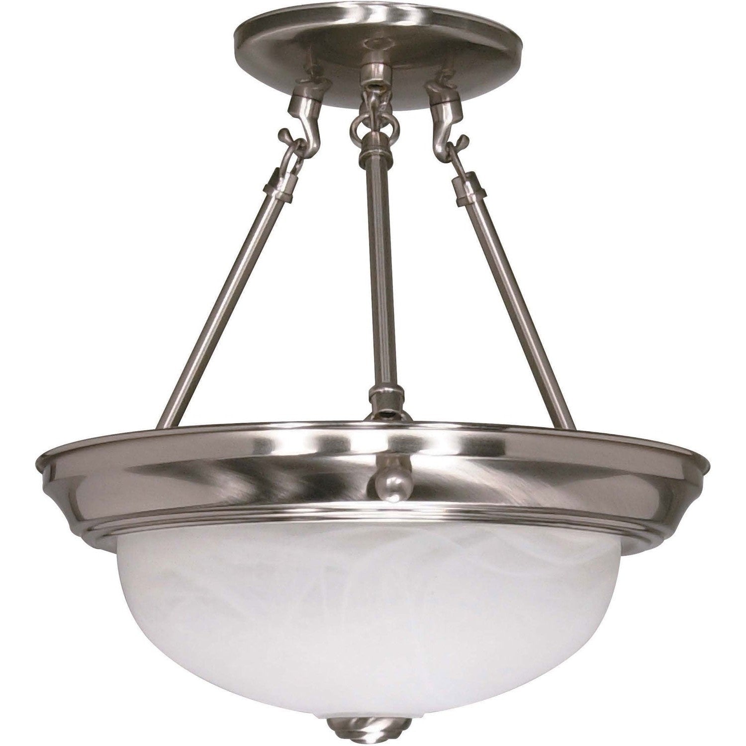 Nuvo Lighting - 60-200 - Two Light Semi Flush Mount - Brushed Nickel