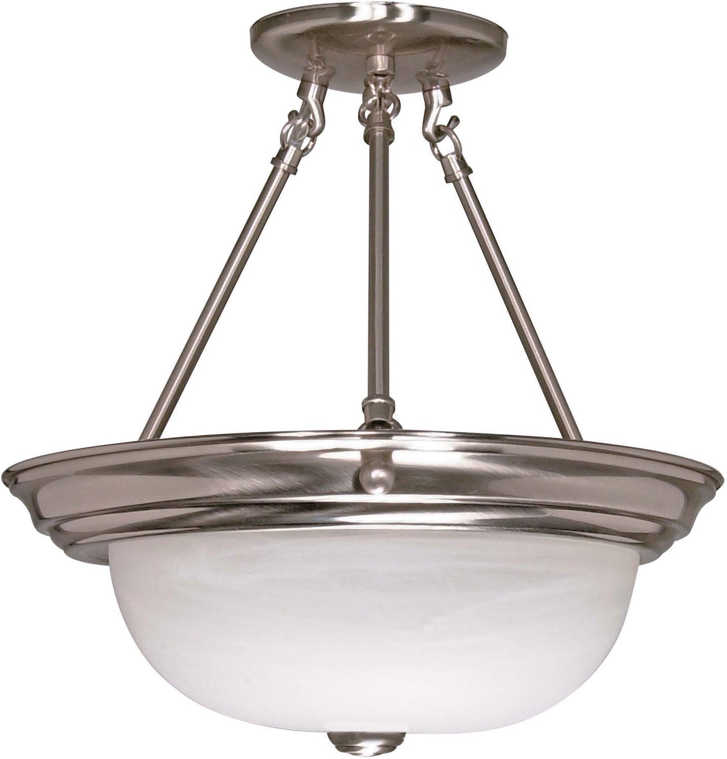 Nuvo Lighting - 60-201 - Two Light Semi Flush Mount - Brushed Nickel