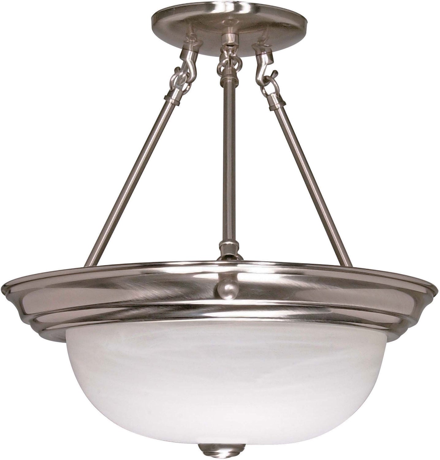 Nuvo Lighting - 60-202 - Three Light Semi Flush Mount - Brushed Nickel