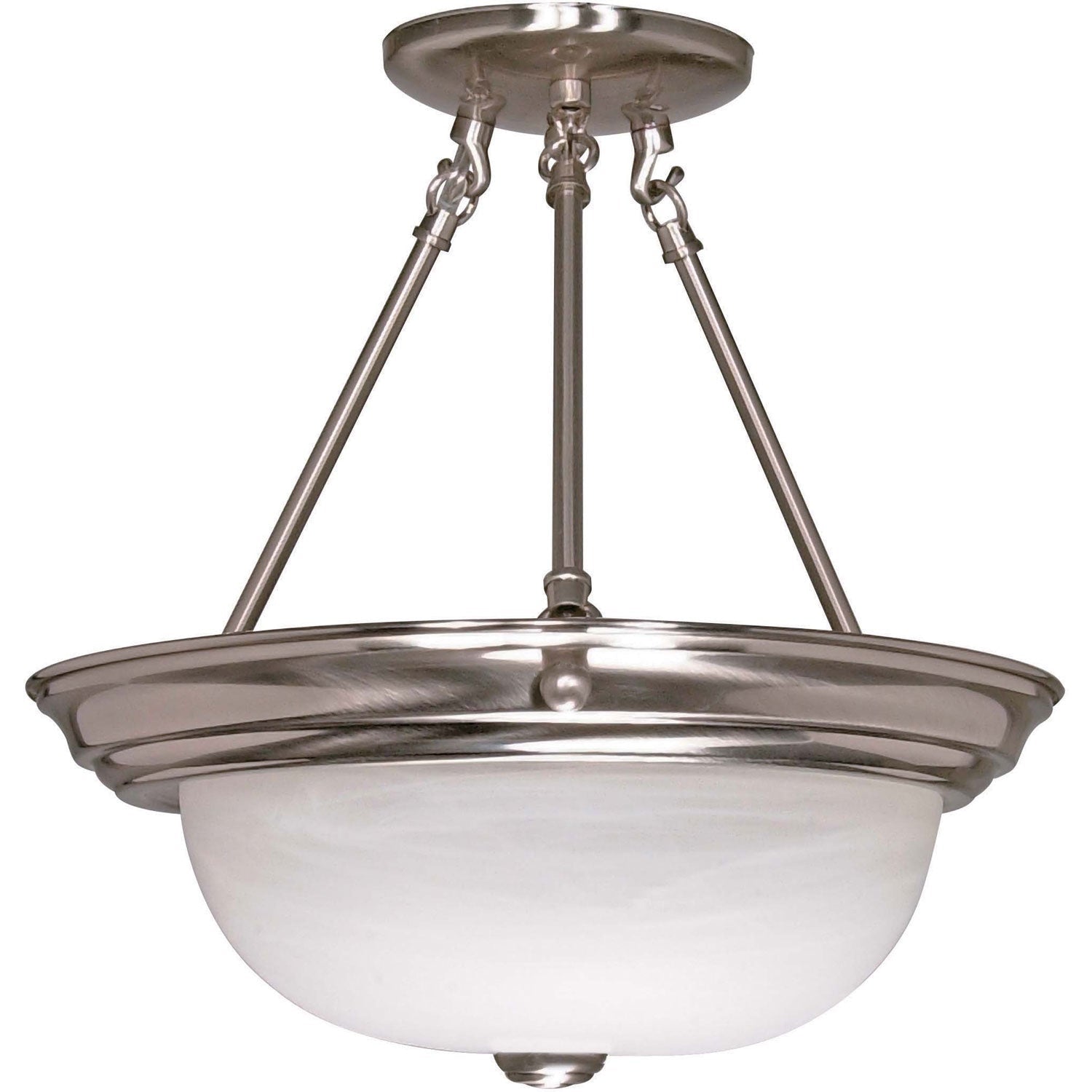 Nuvo Lighting - 60-202 - Three Light Semi Flush Mount - Brushed Nickel