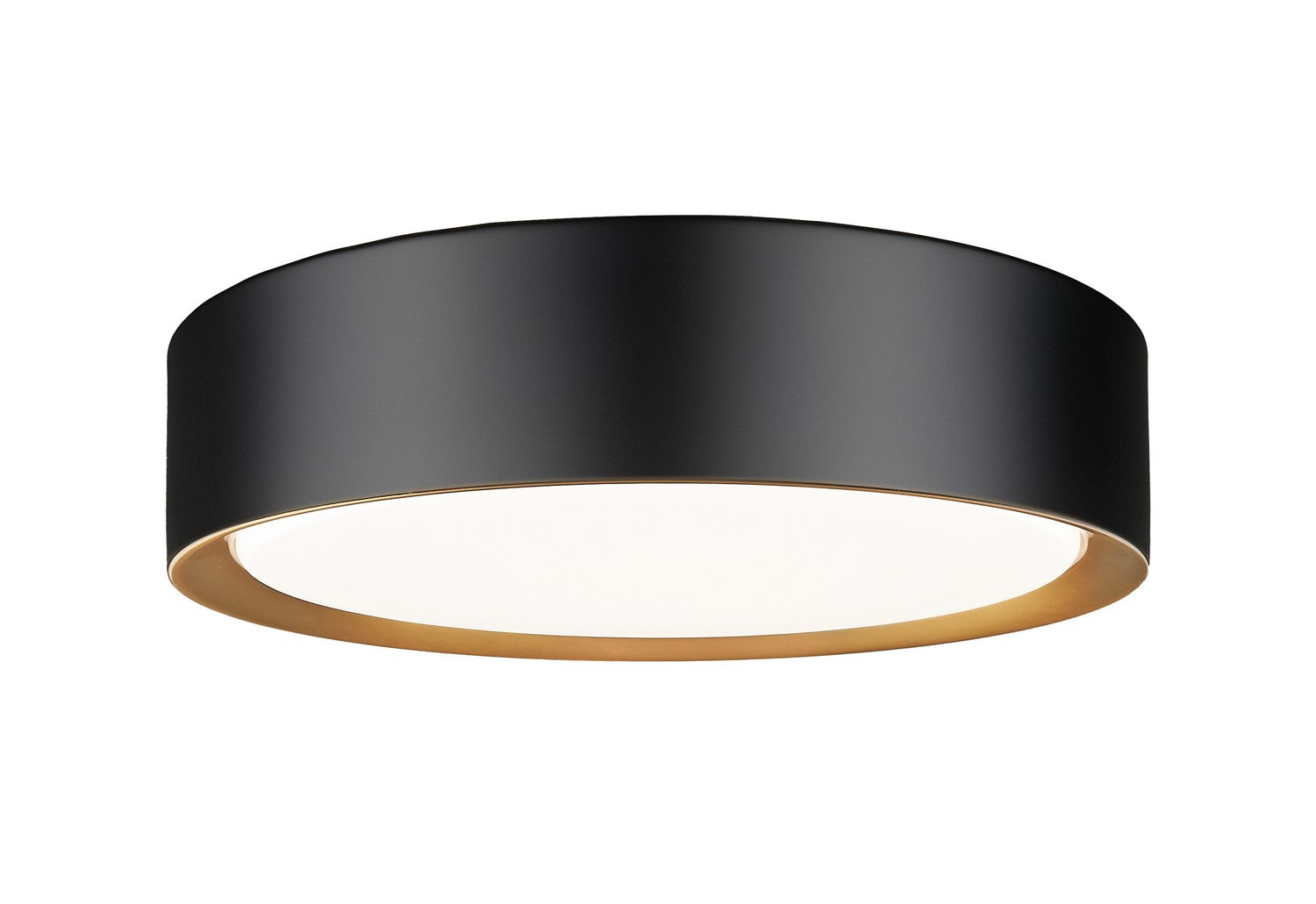 Z-Lite - 1014F12-MB-MGLD-LED - LED Flush Mount - Kawan - Matte Black + Modern Gold