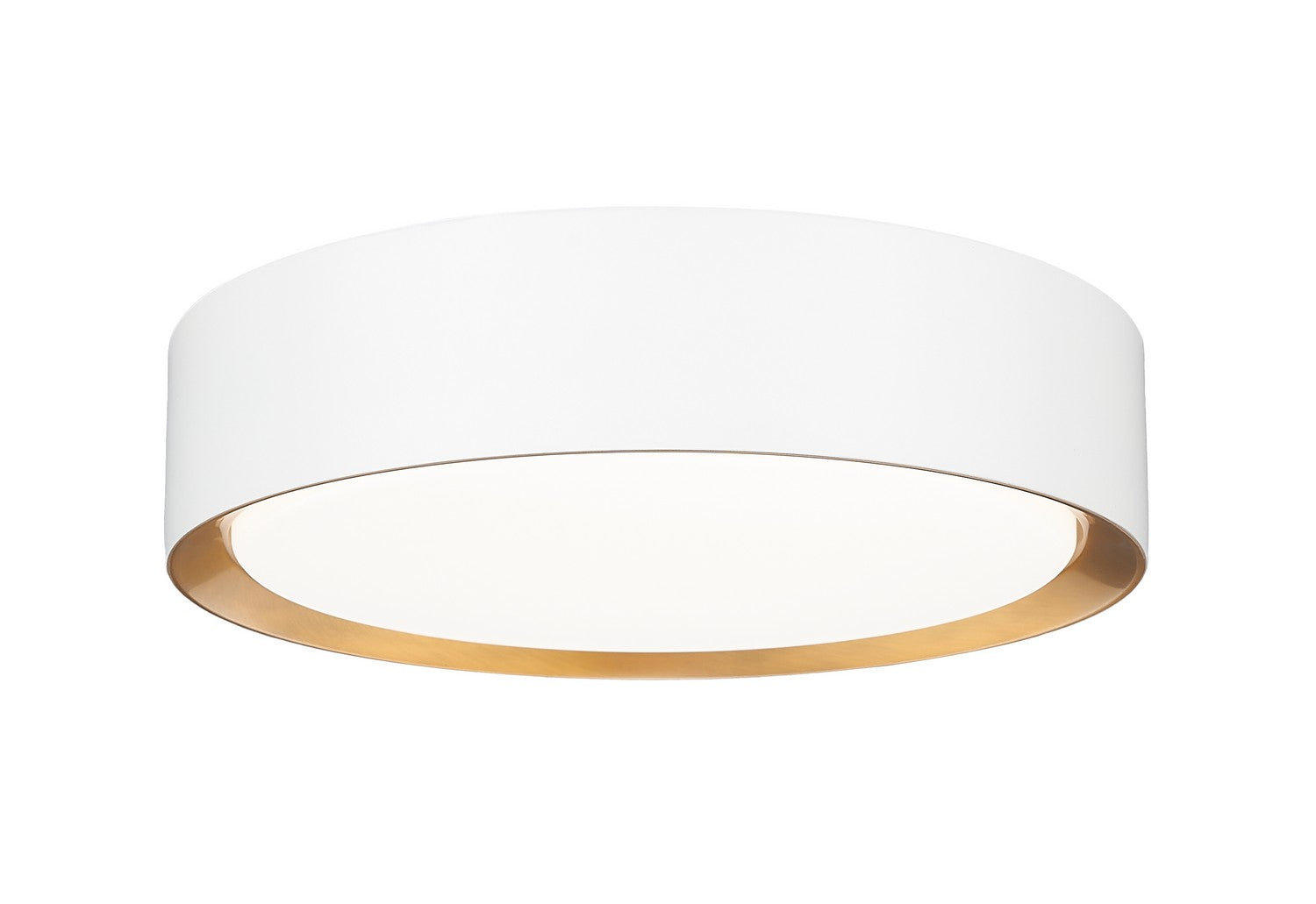 Z-Lite - 1014F12-MW-MGLD-LED - LED Flush Mount - Kawan - Matte White + Modern Gold