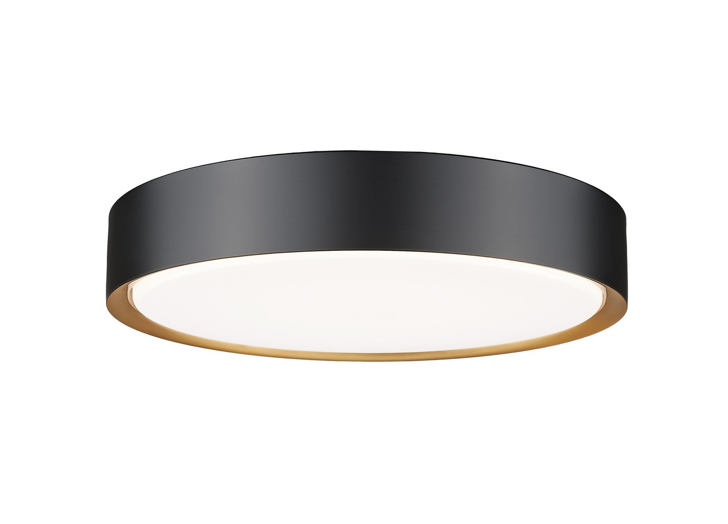 Z-Lite - 1014F16-MB-MGLD-LED - LED Flush Mount - Kawan - Matte Black + Modern Gold