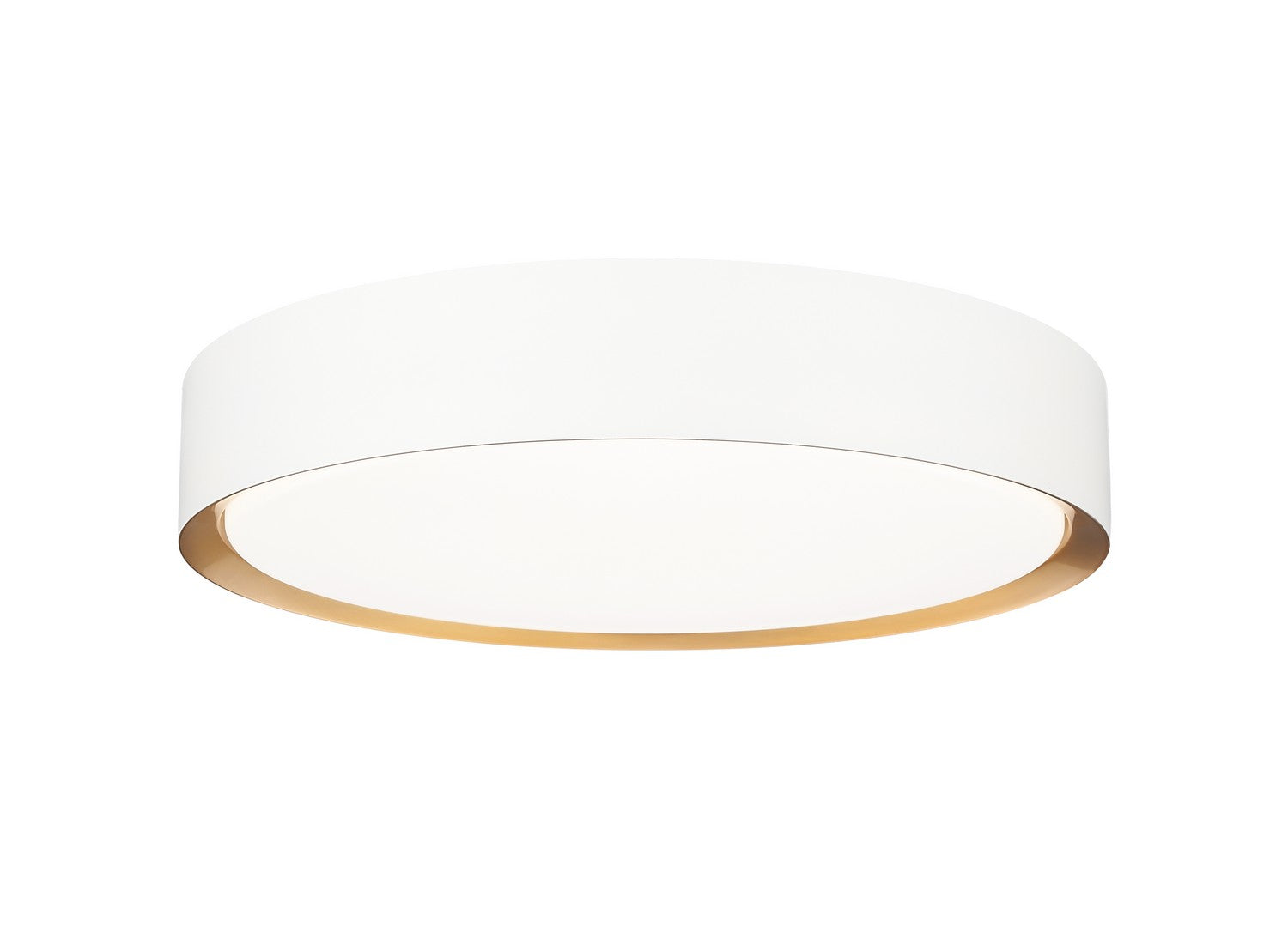 Z-Lite - 1014F16-MW-MGLD-LED - LED Flush Mount - Kawan - Matte White + Modern Gold