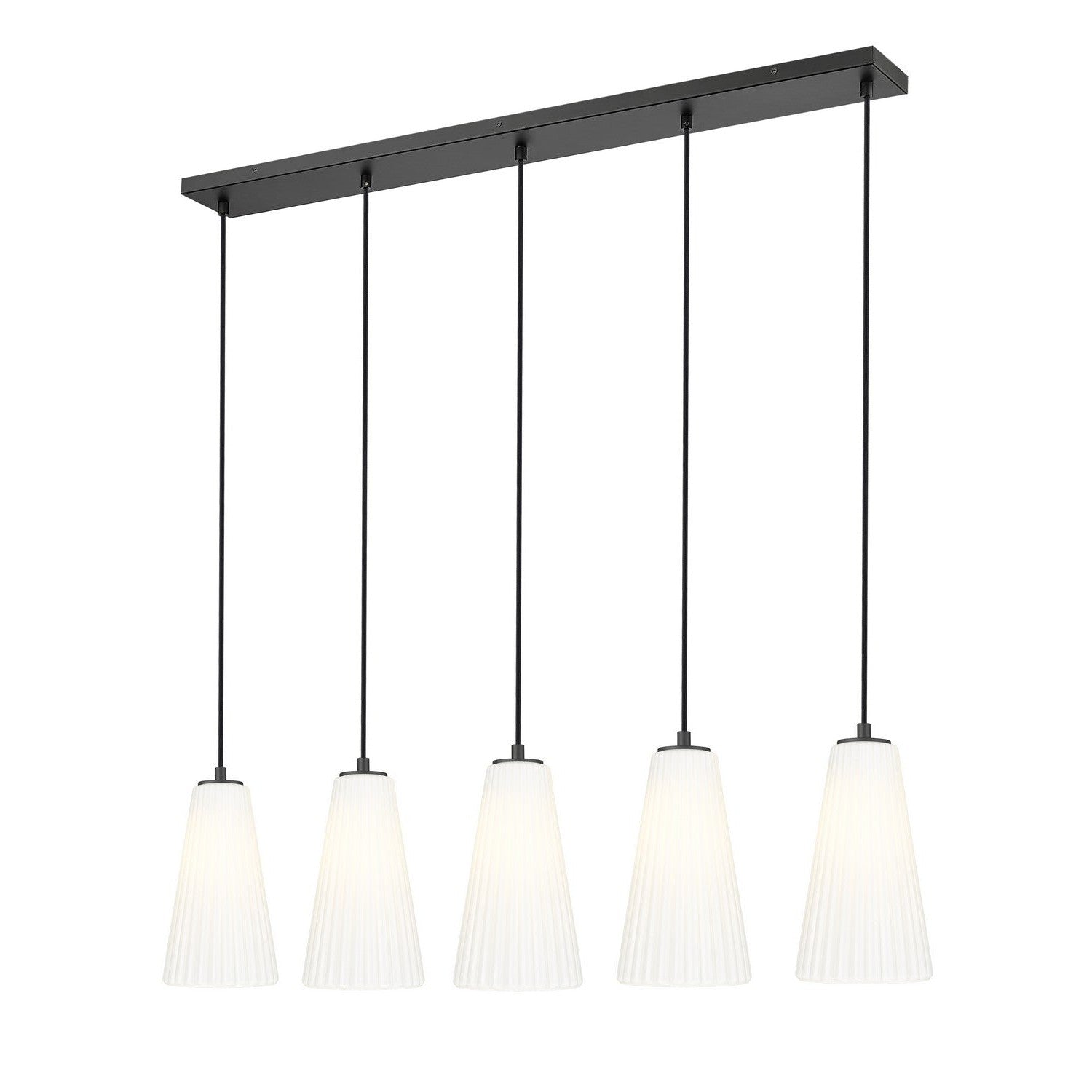 Z-Lite - 3043P6-5L-MB - Five Light Linear Chandelier - Farrell - Matte Black