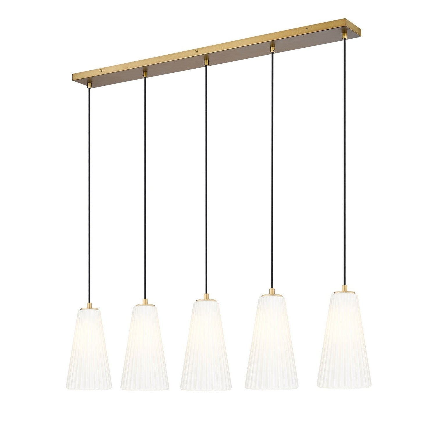 Z-Lite - 3043P6-5L-MGLD - Five Light Linear Chandelier - Farrell - Modern Gold