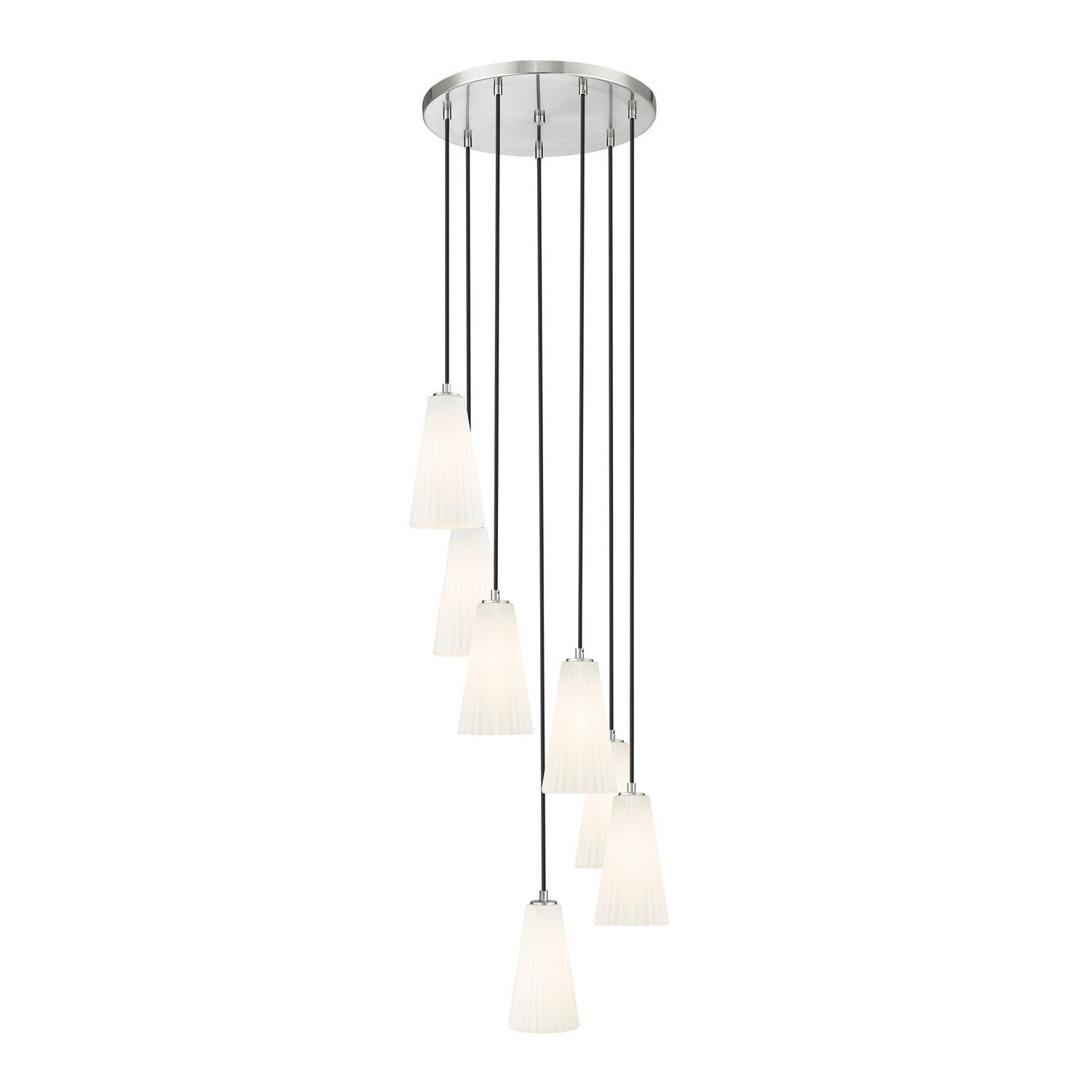 Z-Lite - 3043P6-7R-BN - Seven Light Chandelier - Farrell - Brushed Nickel