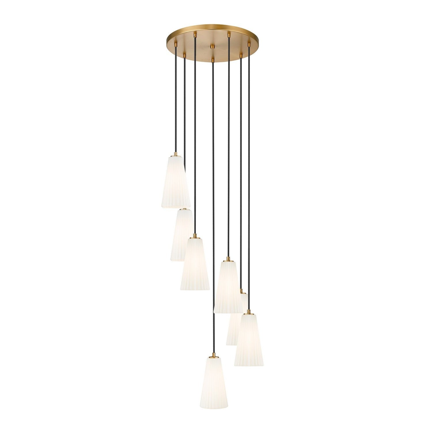 Z-Lite - 3043P6-7R-MGLD - Seven Light Chandelier - Farrell - Modern Gold