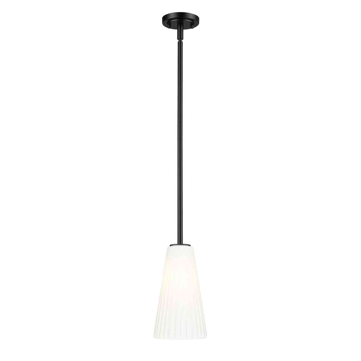Z-Lite - 3043P6-ROD-MB - One Light Pendant - Farrell - Matte Black