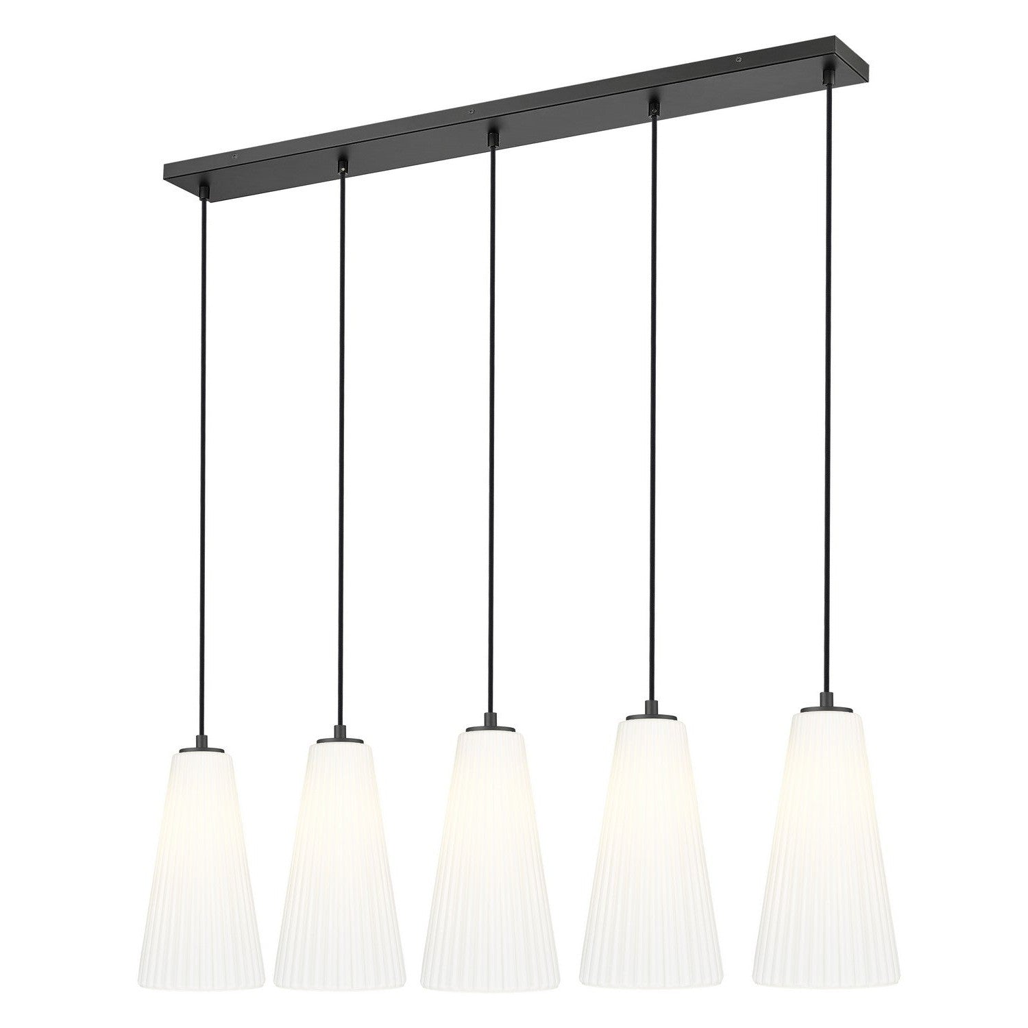 Z-Lite - 3043P7-5L-MB - Five Light Linear Chandelier - Farrell - Matte Black