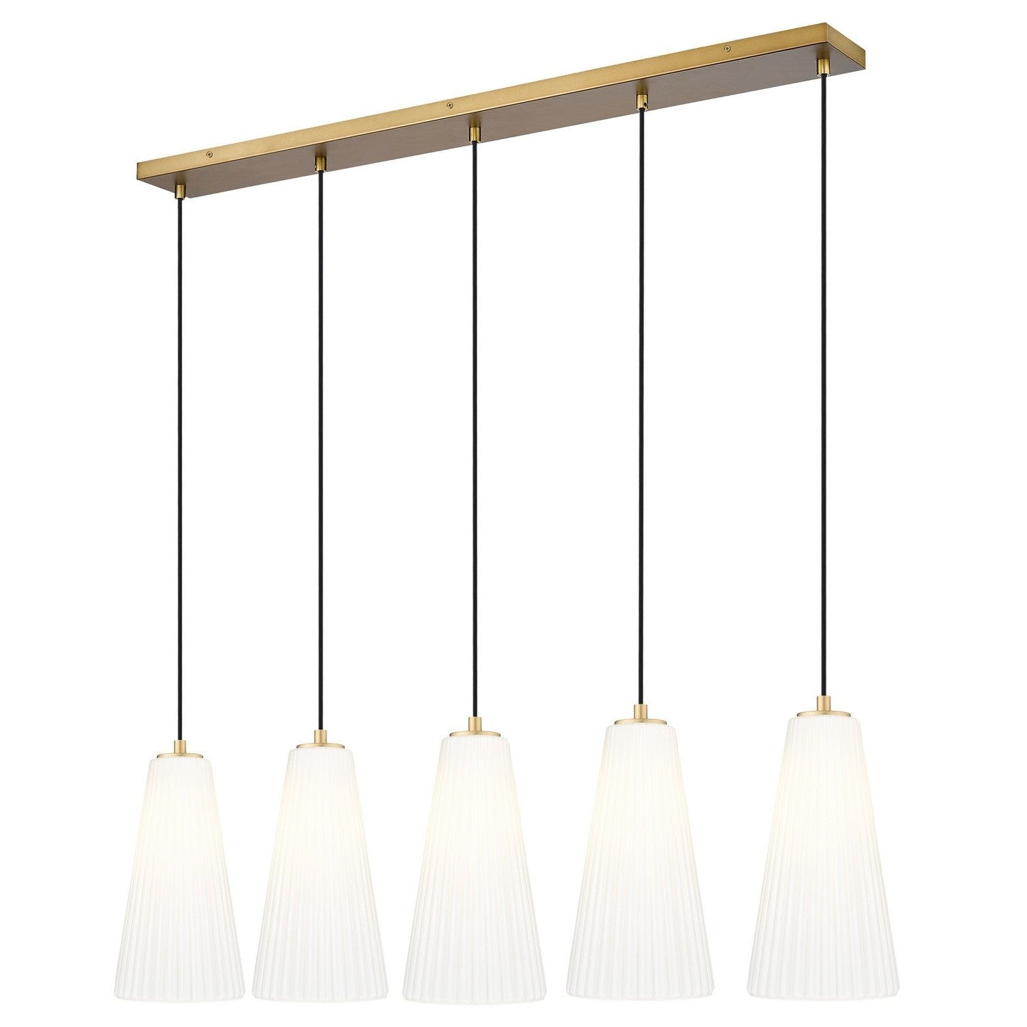 Z-Lite - 3043P7-5L-MGLD - Five Light Linear Chandelier - Farrell - Modern Gold