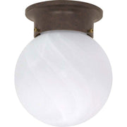 Nuvo Lighting - 60-259 - One Light Flush Mount - 6 Alabaster Ball - Old Bronze
