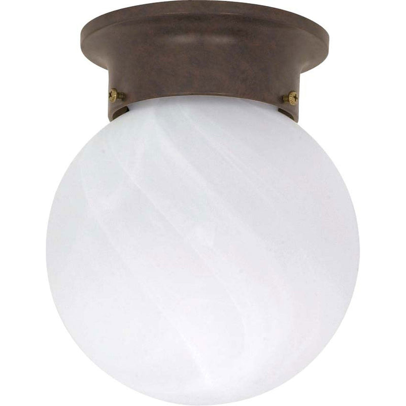 Nuvo Lighting - 60-259 - One Light Flush Mount - 6 Alabaster Ball - Old Bronze