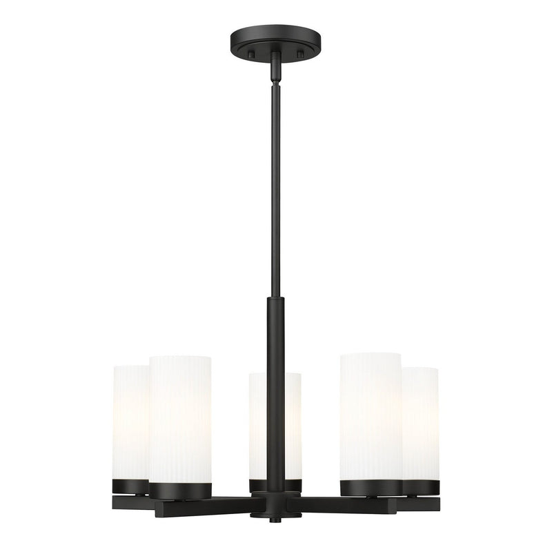 Z-Lite - 3044-5MB - Five Light Chandelier - Danica - Matte Black