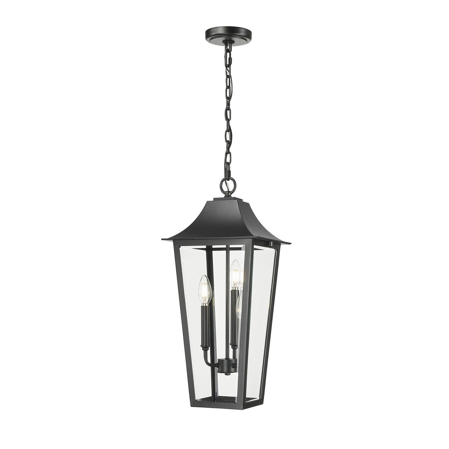Z-Lite - 5008CHB-BK - Three Light Outdoor Chain Mount Ceiling Fixture - Gannon - Black