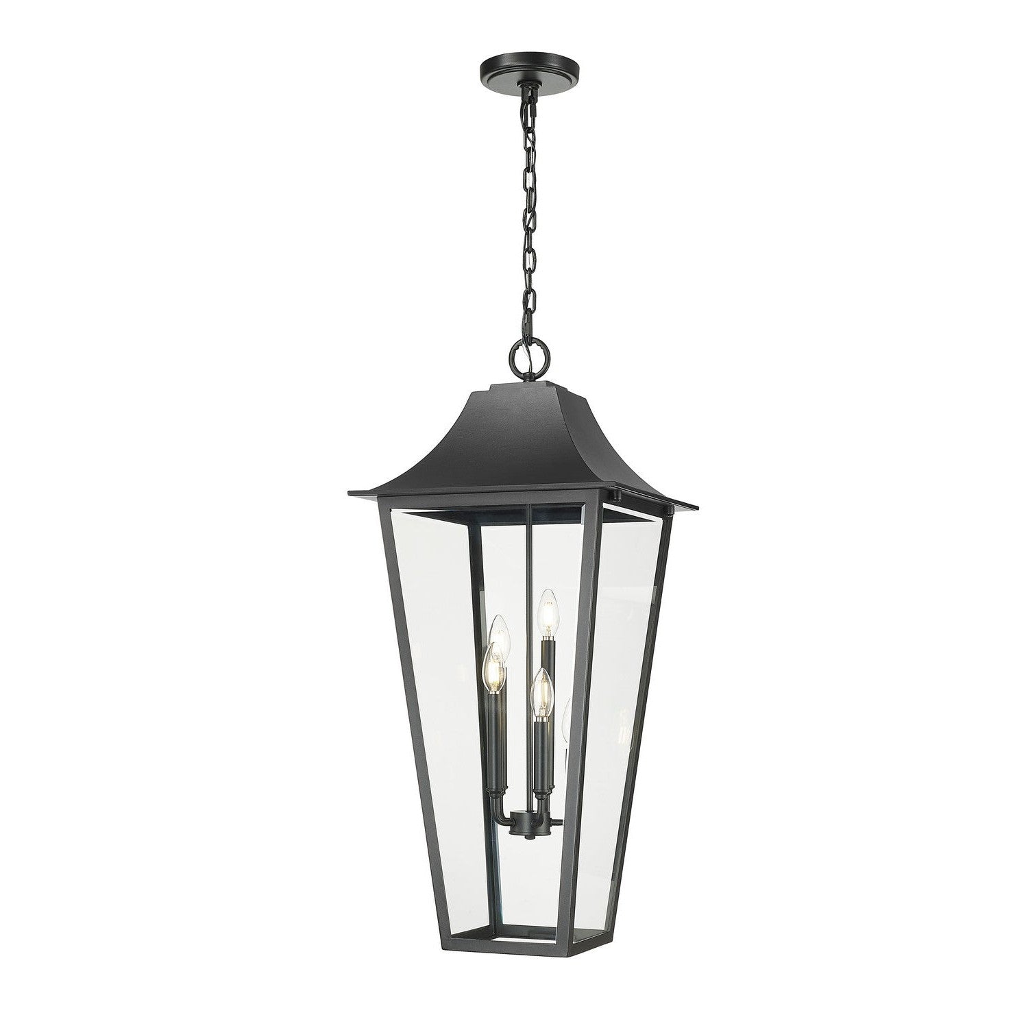 Z-Lite - 5008CHXXL-BK - Five Light Outdoor Chain Mount Ceiling Fixture - Gannon - Black