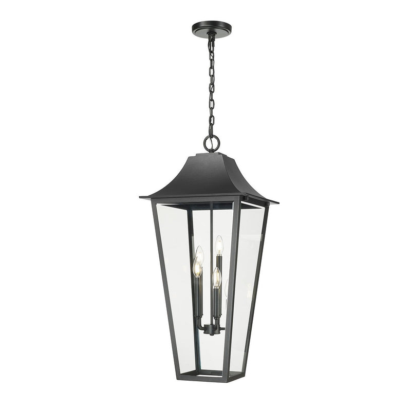 Z-Lite - 5008CHXXL-BK - Five Light Outdoor Chain Mount Ceiling Fixture - Gannon - Black