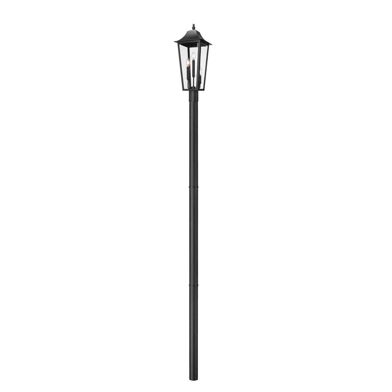 Z-Lite - 5008PHBR-5009P96-BK - Three Light Outdoor Post Mount Fixture - Gannon - Black