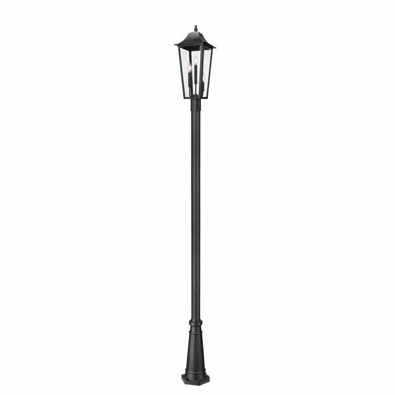 Z-Lite - 5008PHBR-5011P-BK - Three Light Outdoor Post Mounted Fixture - Gannon - Black