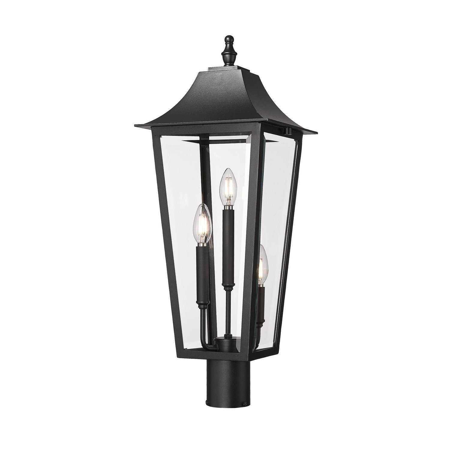 Z-Lite - 5008PHBR-BK - Three Light Outdoor Post Mount Fixture - Gannon - Black