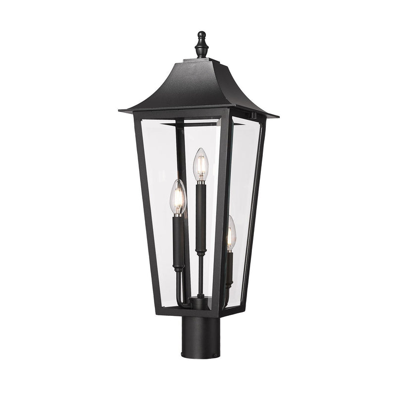 Z-Lite - 5008PHBR-BK - Three Light Outdoor Post Mount Fixture - Gannon - Black