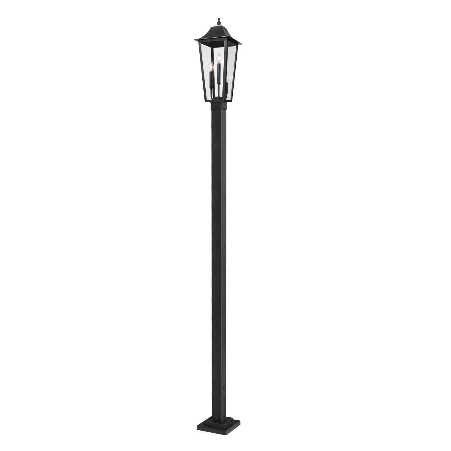Z-Lite - 5008PHBS-536P-BK - Three Light Outdoor Post Mounted Fixture - Gannon - Black