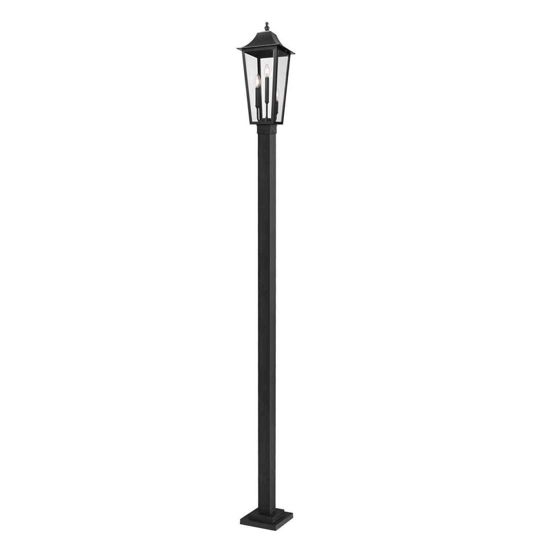 Z-Lite - 5008PHBS-536P-BK - Three Light Outdoor Post Mounted Fixture - Gannon - Black