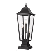 Z-Lite - 5008PHBS-SQPM-BK - Three Light Outdoor Pier Mounted Fixture - Gannon - Black