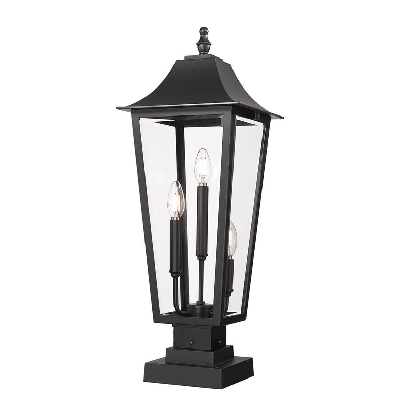 Z-Lite - 5008PHBS-SQPM-BK - Three Light Outdoor Pier Mounted Fixture - Gannon - Black