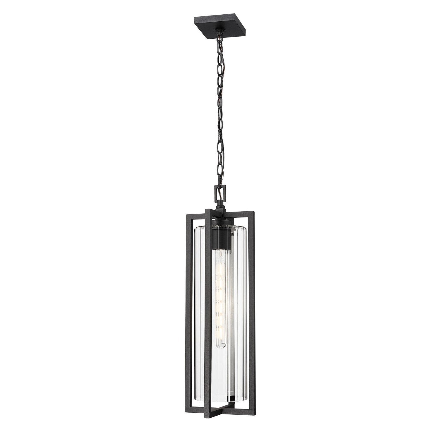 Z-Lite - 5013CHB-BK - One Light Outdoor Chain Mount Ceiling Fixture - Aura - Black