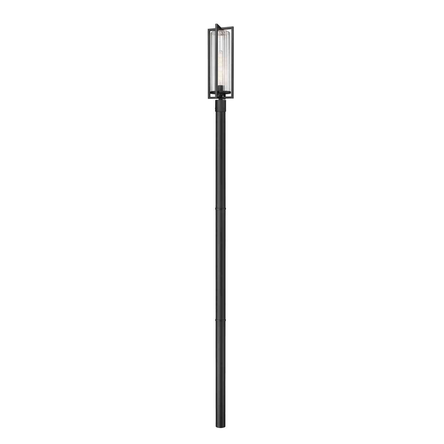 Z-Lite - 5013PHBR-5009P96-BK - One Light Outdoor Post Mounted Fixture - Aura - Black