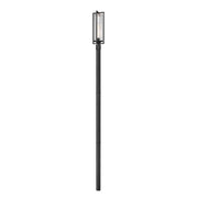 Z-Lite - 5013PHBR-5009P96-BK - One Light Outdoor Post Mounted Fixture - Aura - Black