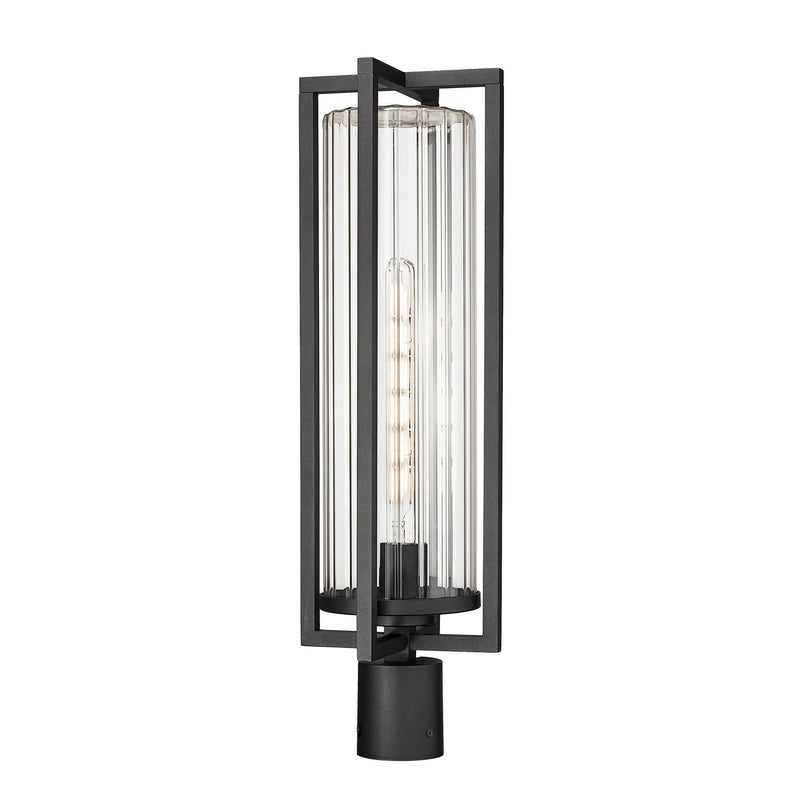 Z-Lite - 5013PHBR-BK - One Light Outdoor Post Mount Fixture - Aura - Black